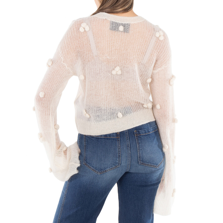 Rotate Ladies Egret Light Knit LS Sweater - 4