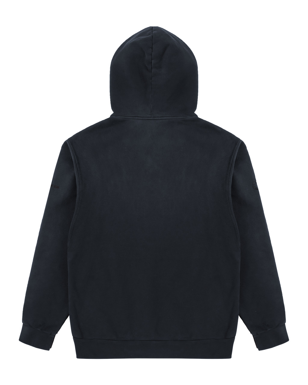 BLACK GARMENT DYE BOXY HOODIE - 2