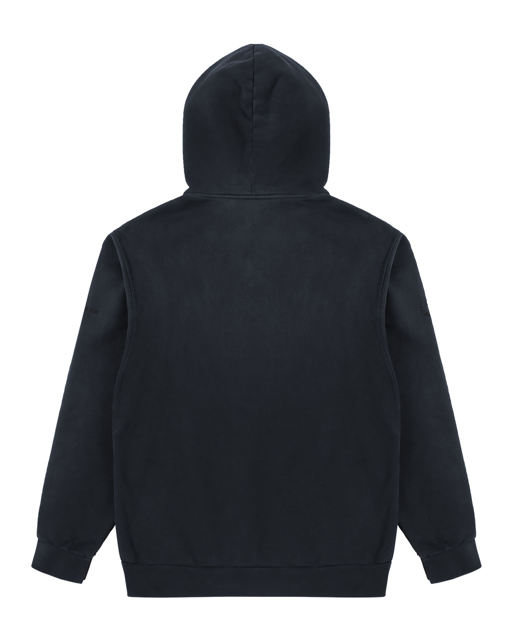 BLACK GARMENT DYE BOXY HOODIE - 2