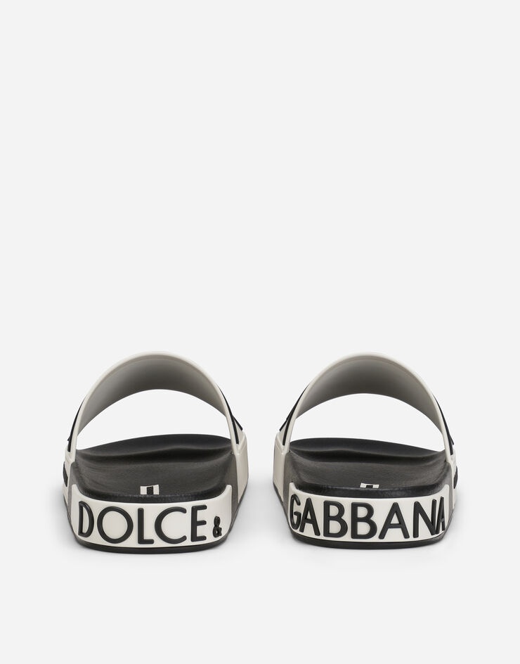 Rubber beachwear sliders with DG logo - 3