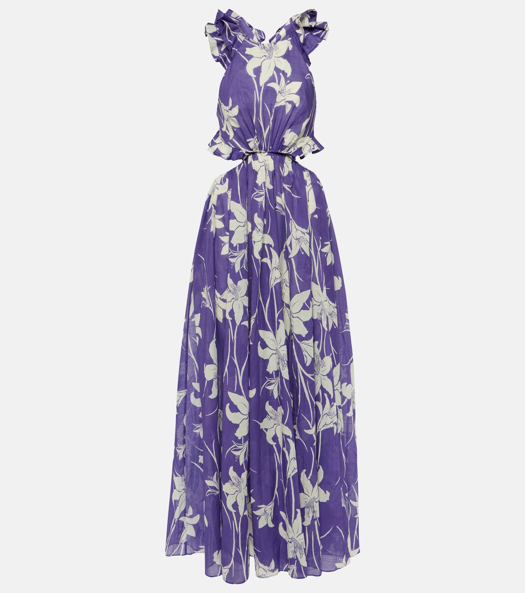 Acadian floral cotton maxi dress - 1