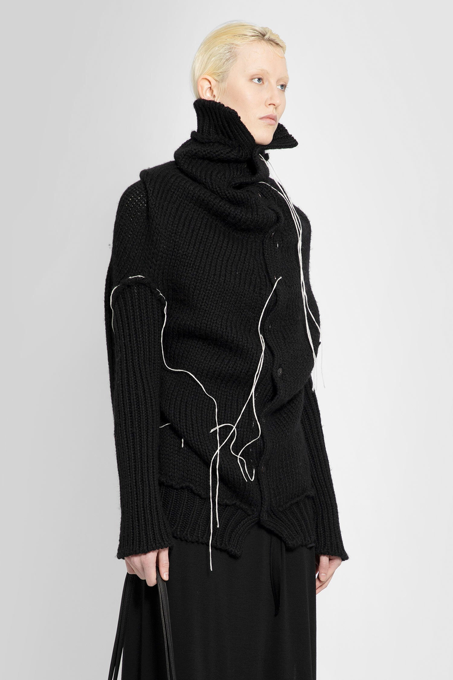 YOHJI YAMAMOTO WOMAN BLACK KNITWEAR - 2