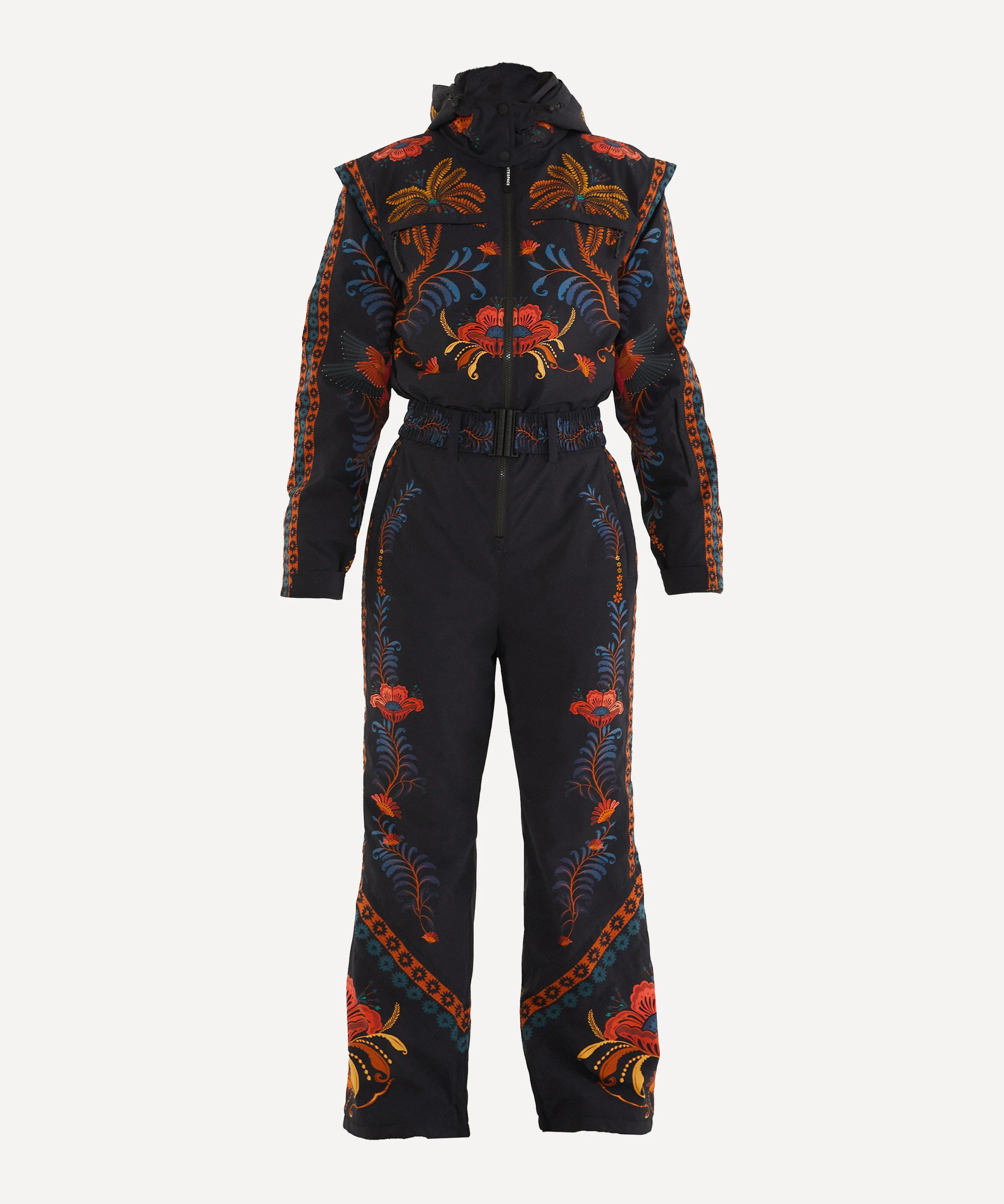 Black Macaw Hooded Jumpsuit - 1