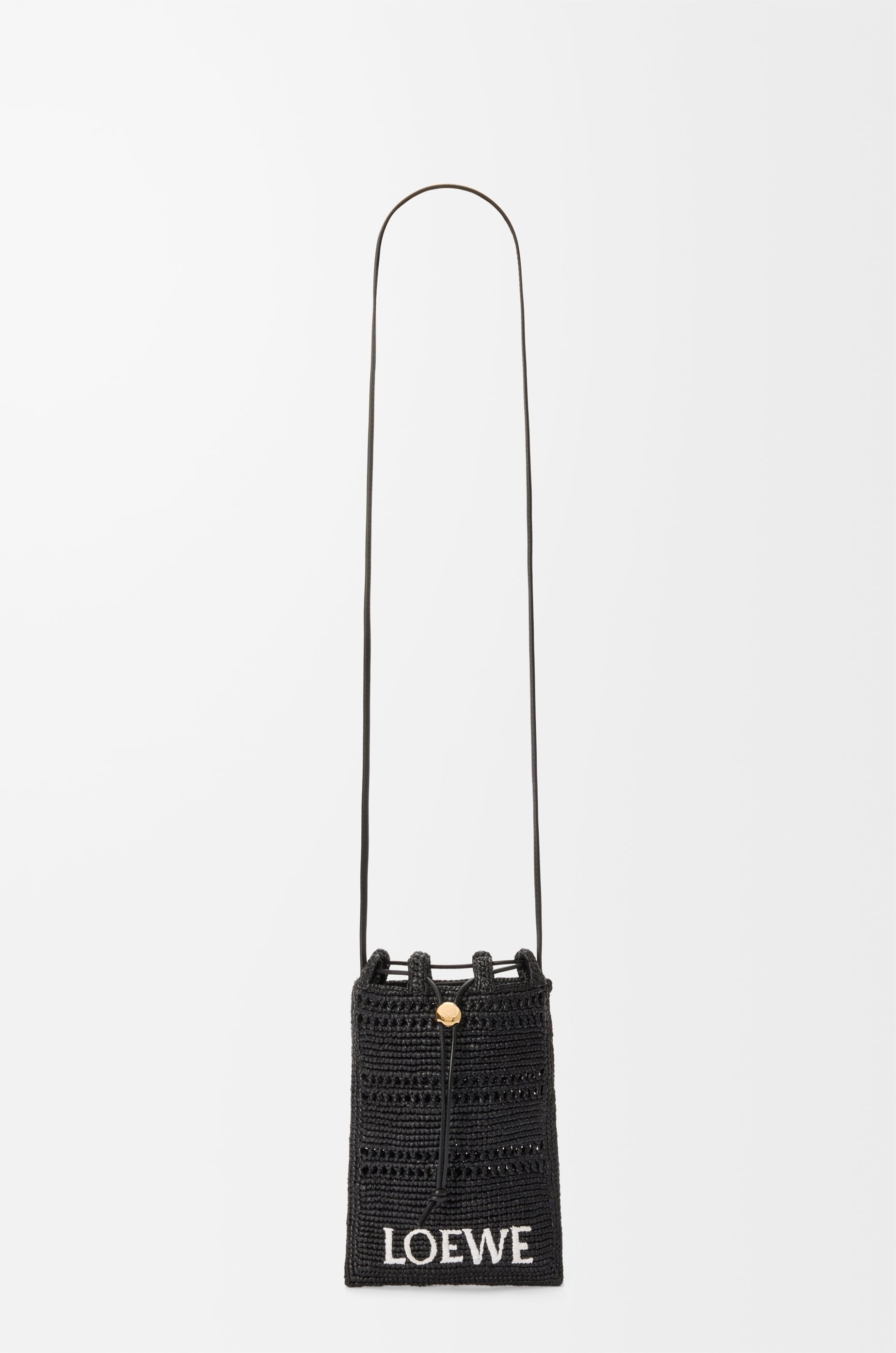 Drawstring pocket in raffia - 4