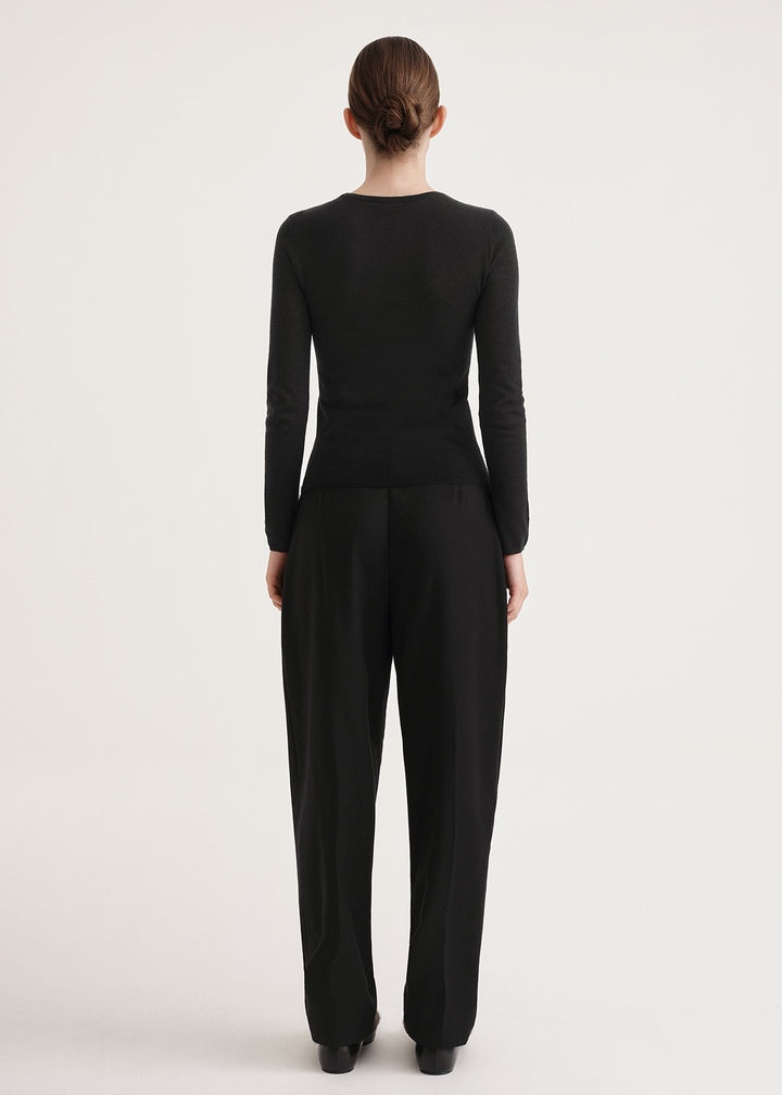 Thin cashmere top black - 3