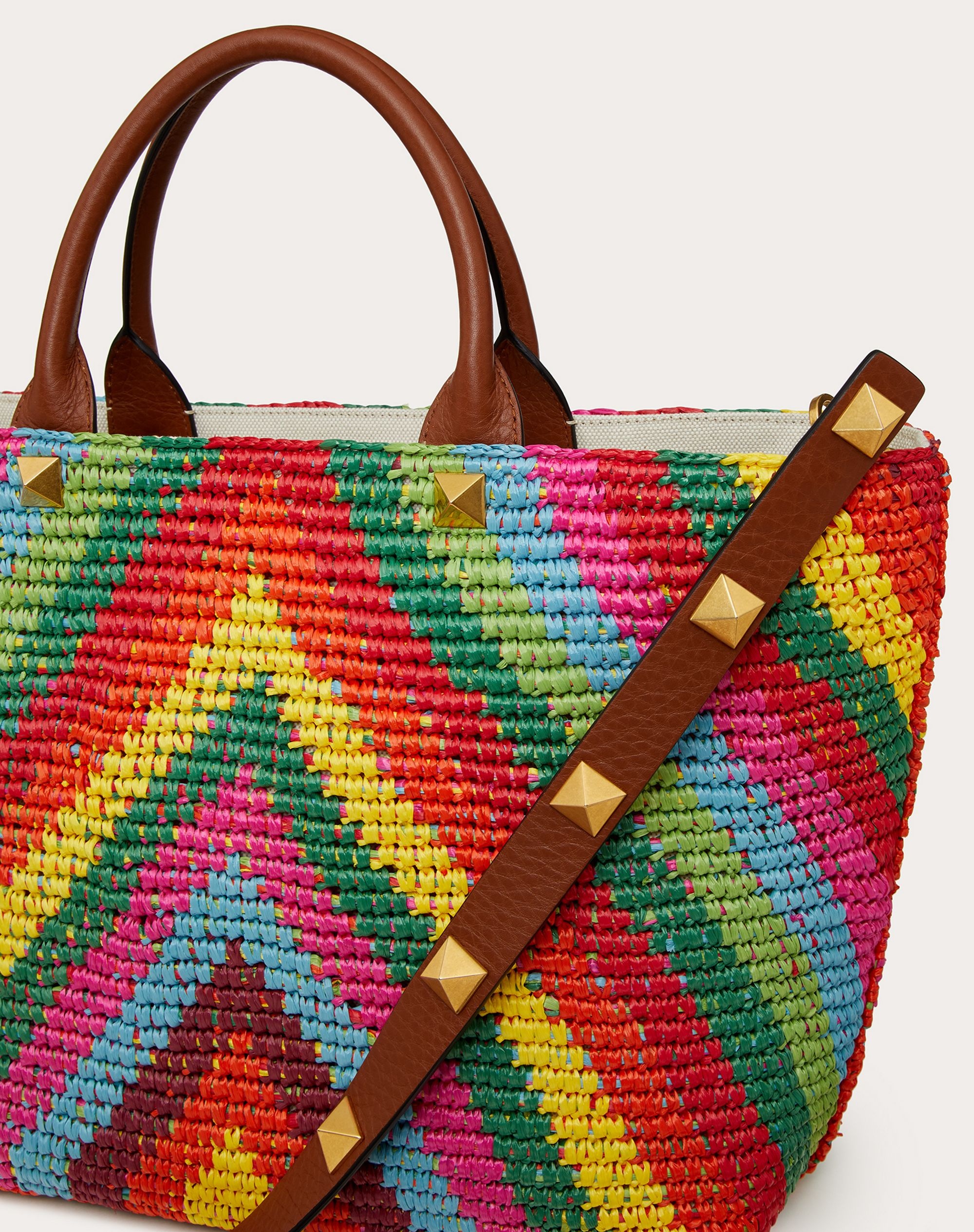 SUMMER TOTE IN MULTICOLORED RAFFIA - 5