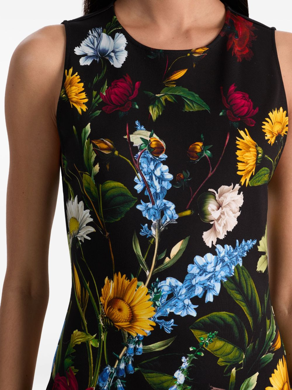 floral print A-line mini dress - 5