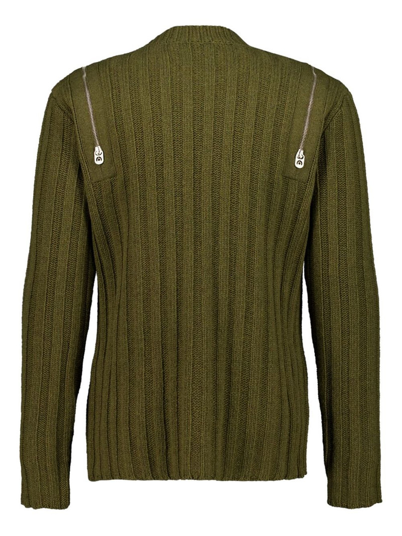 Off-White ribbed zip-detail jumper outlook