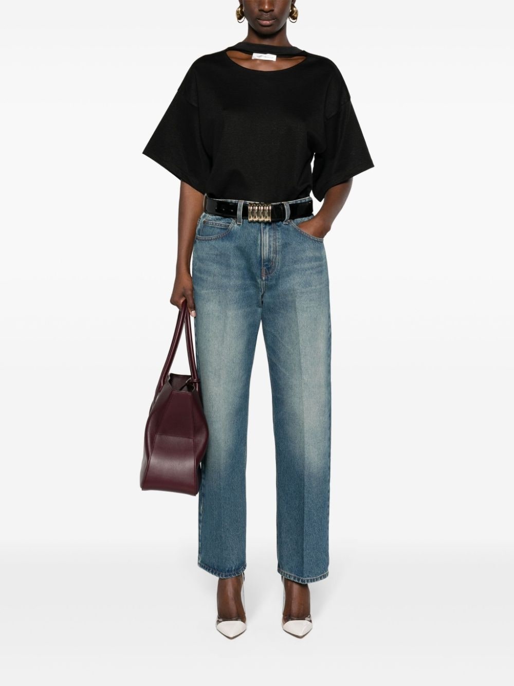 mid-rise straight-leg jeans - 2
