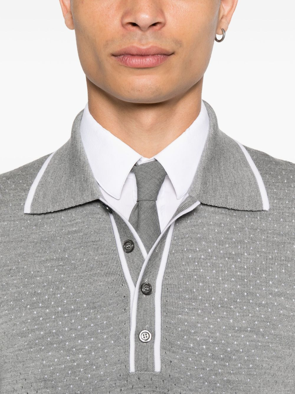 perforated polo shirt - 5