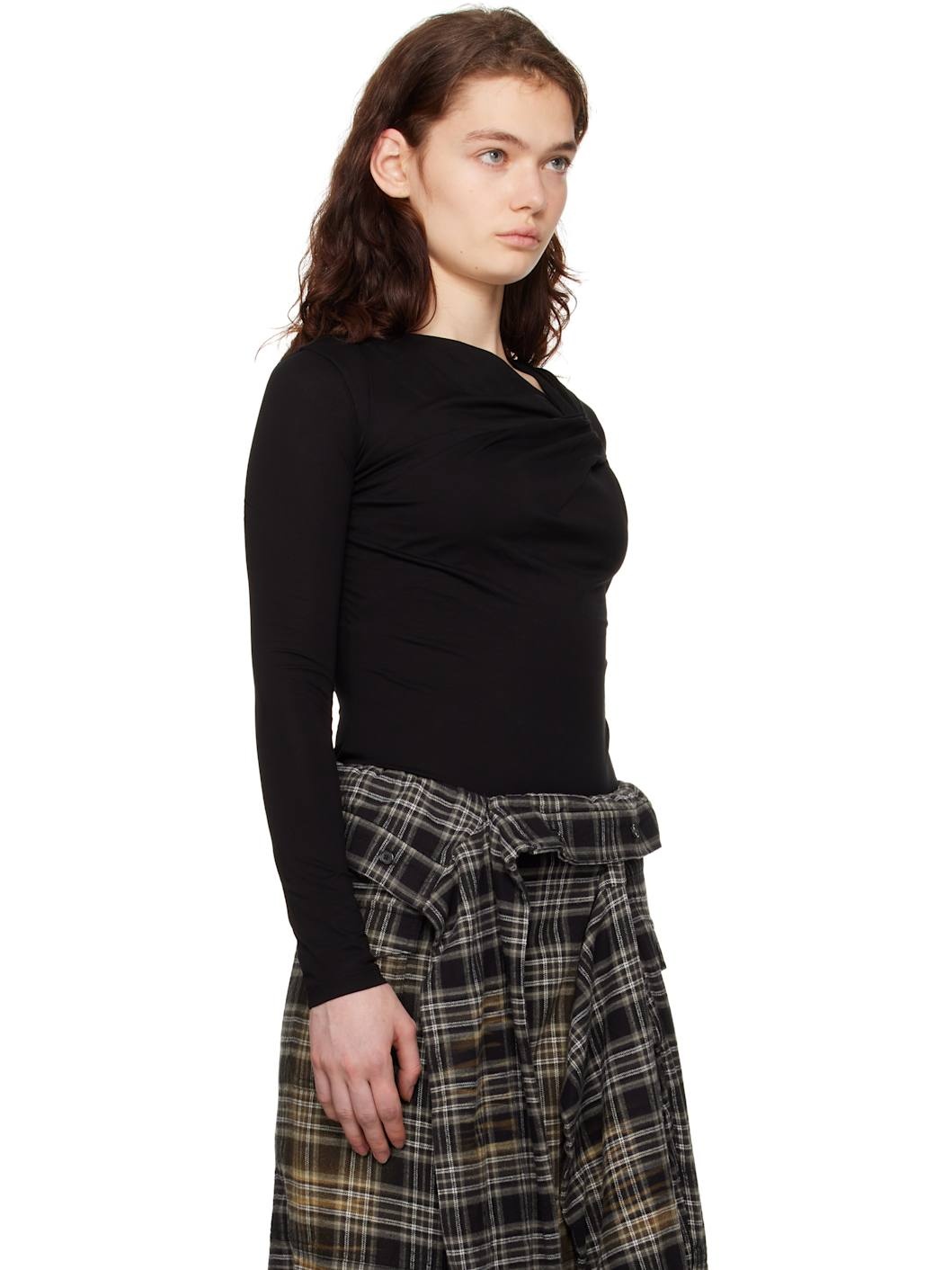 Black Twist Long Sleeve T-shirt - 2