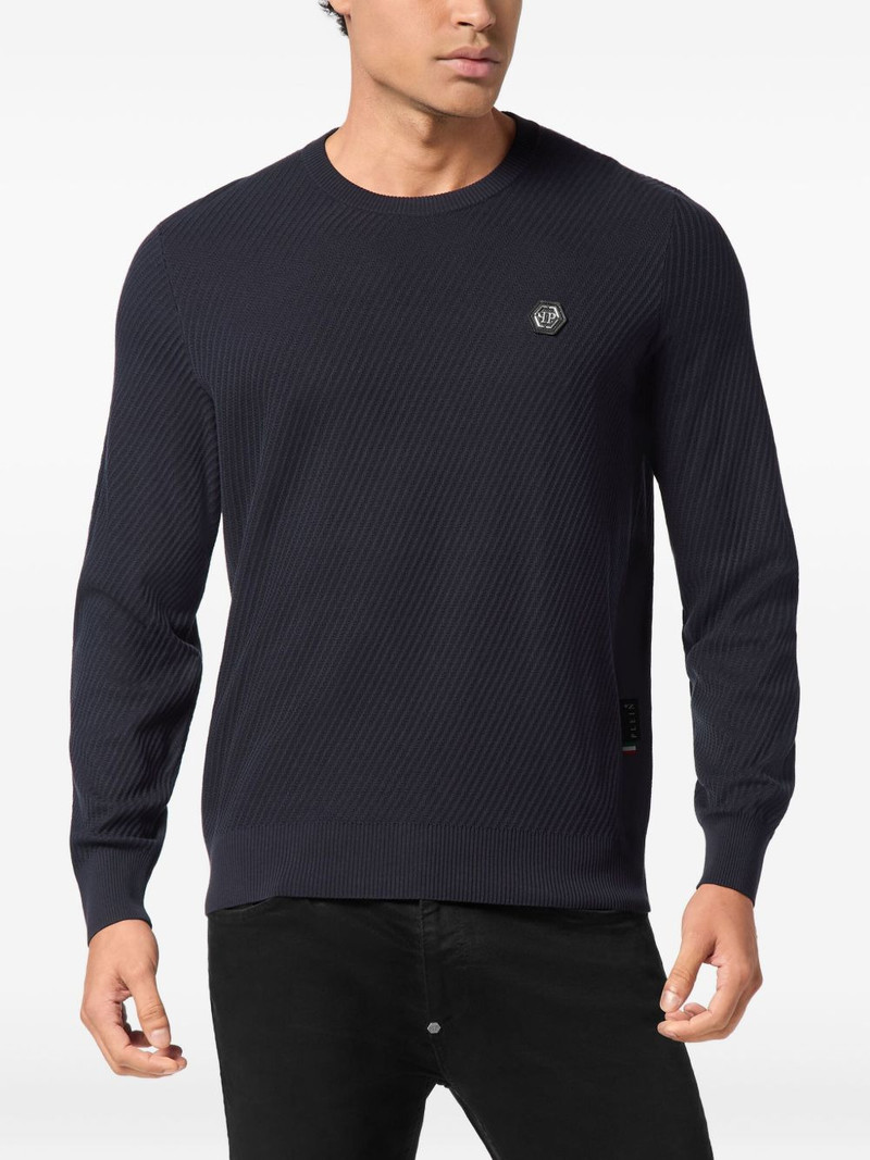 PHILIPP PLEIN ribbed logo-detail sweater outlook