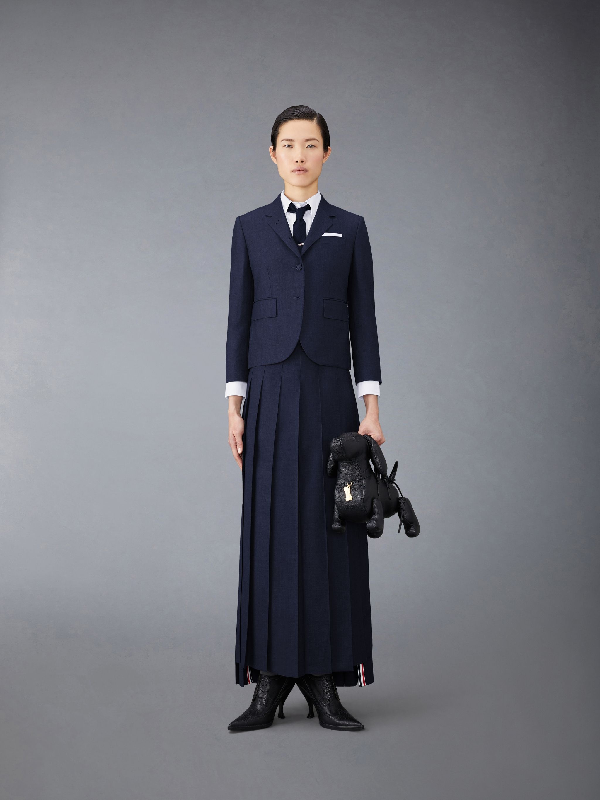 Twill Pleated Long Skirt - 6