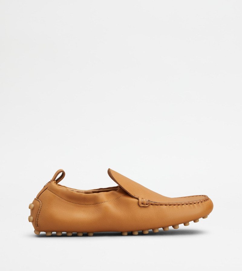 GOMMINO DRIVING SHOES IN LEATHER - BROWN 1