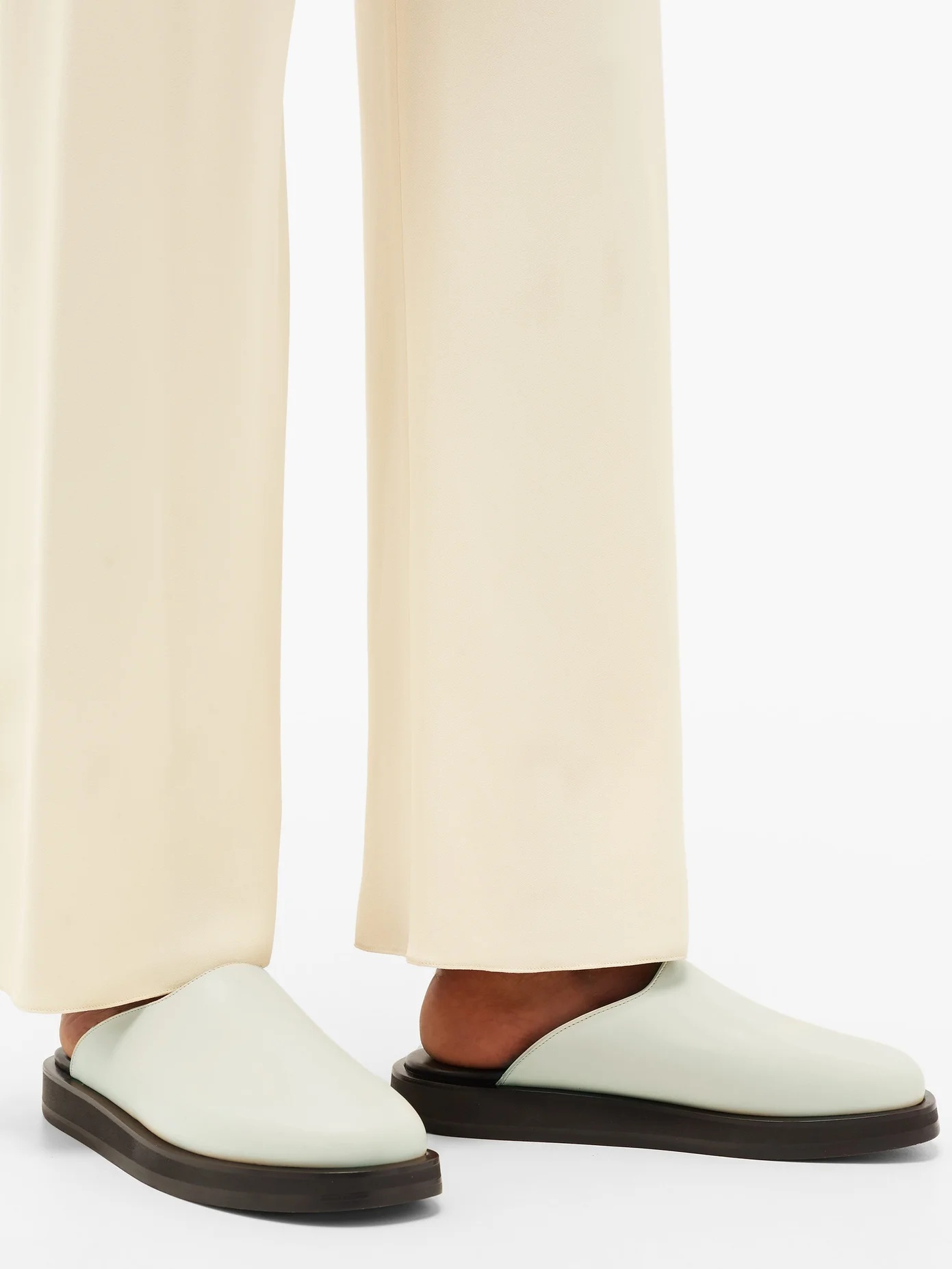 Sabot backless leather loafers - 3