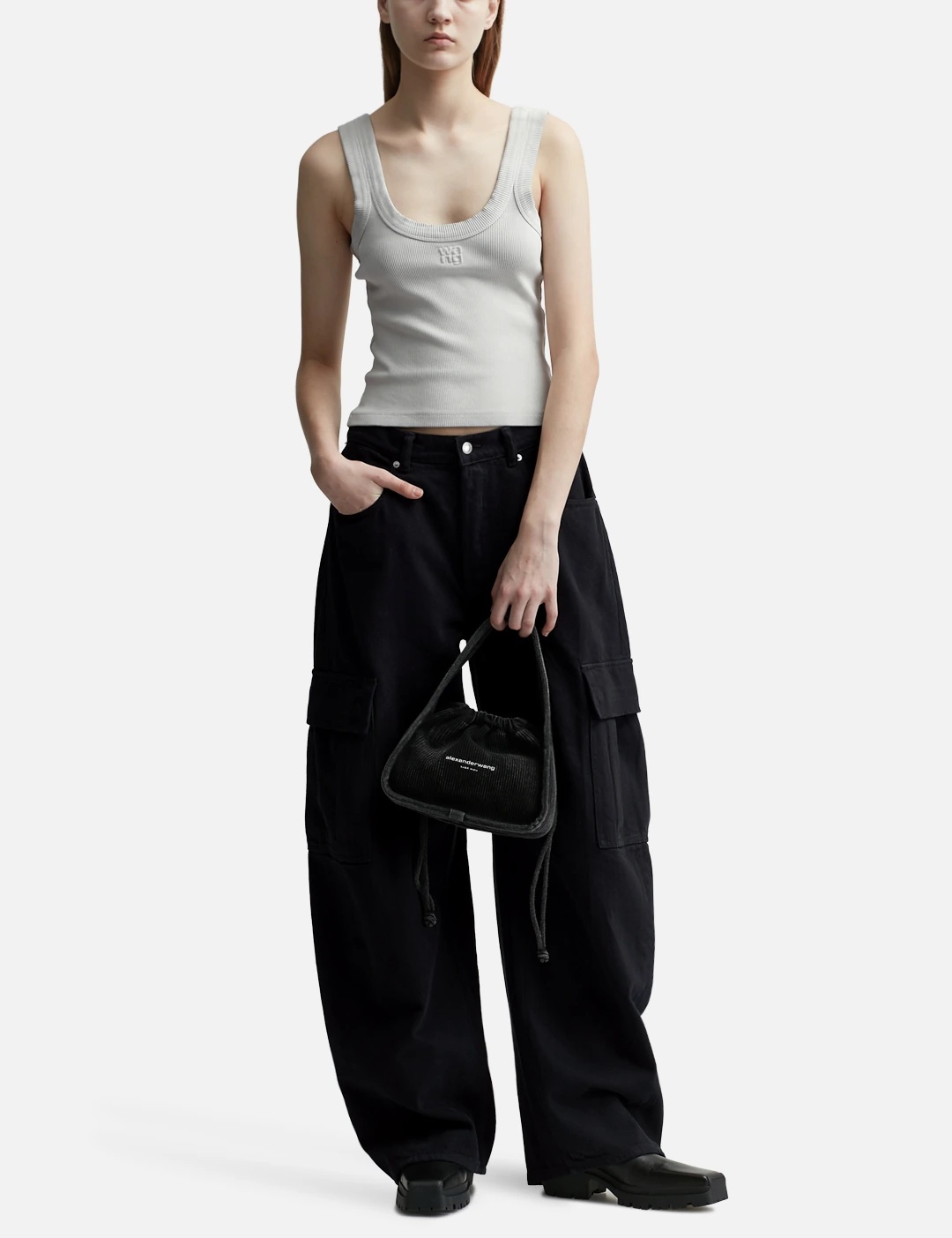 OVERSIZE CARGO JEANS IN COTTON - 4