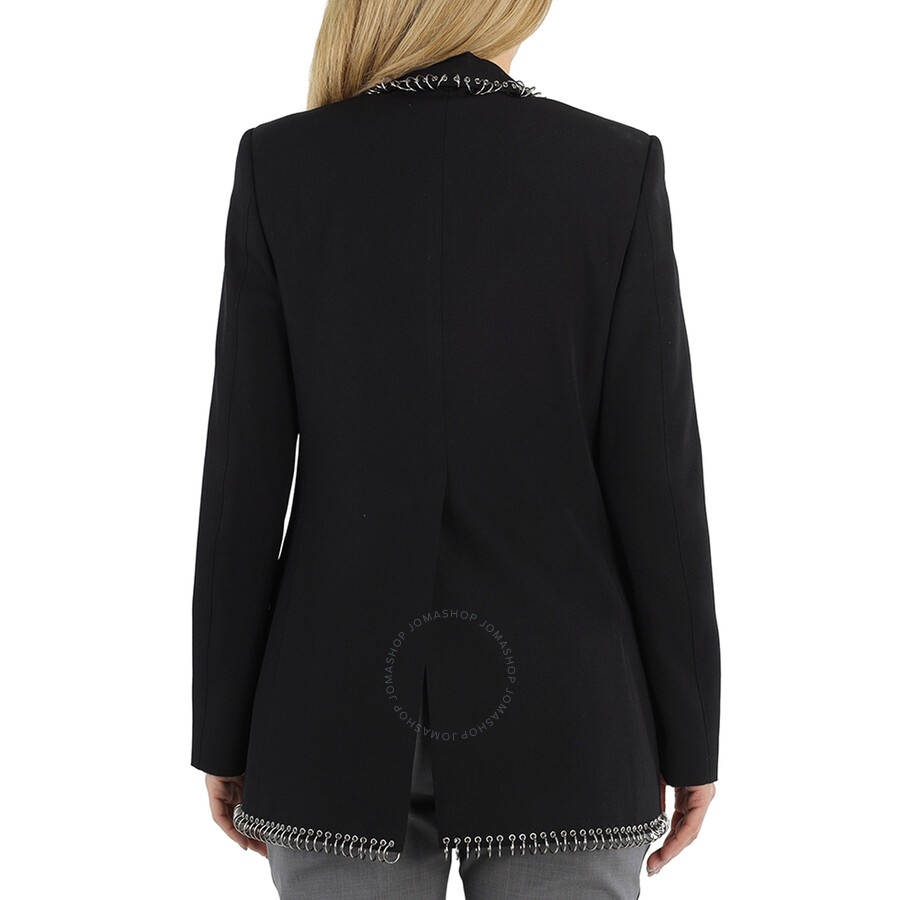 Burberry Black Sidon Ring-pierced Boxy Blazer - 5