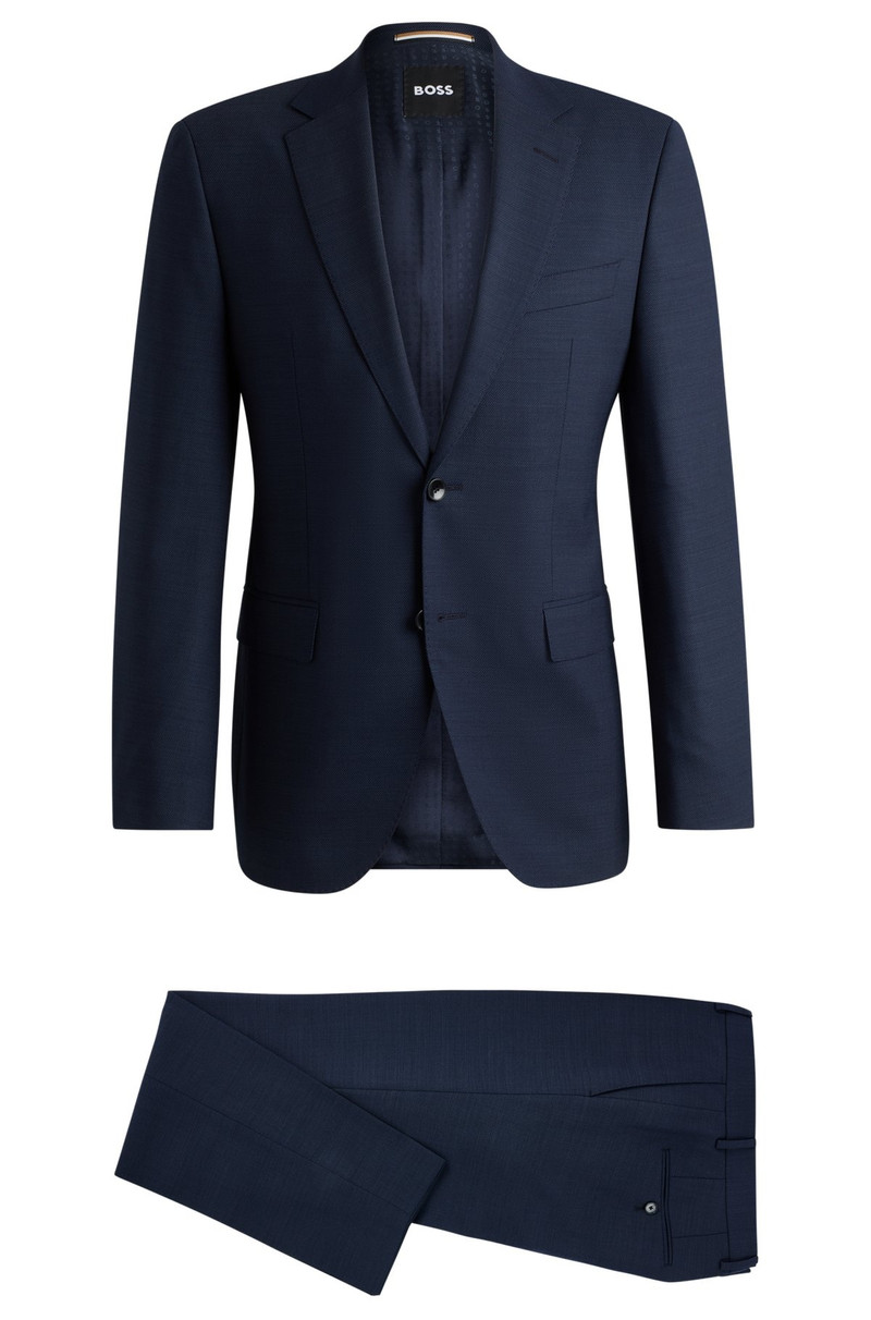 REGULAR-FIT SUIT IN MICRO-PATTERNED STRETCH FABRIC 9