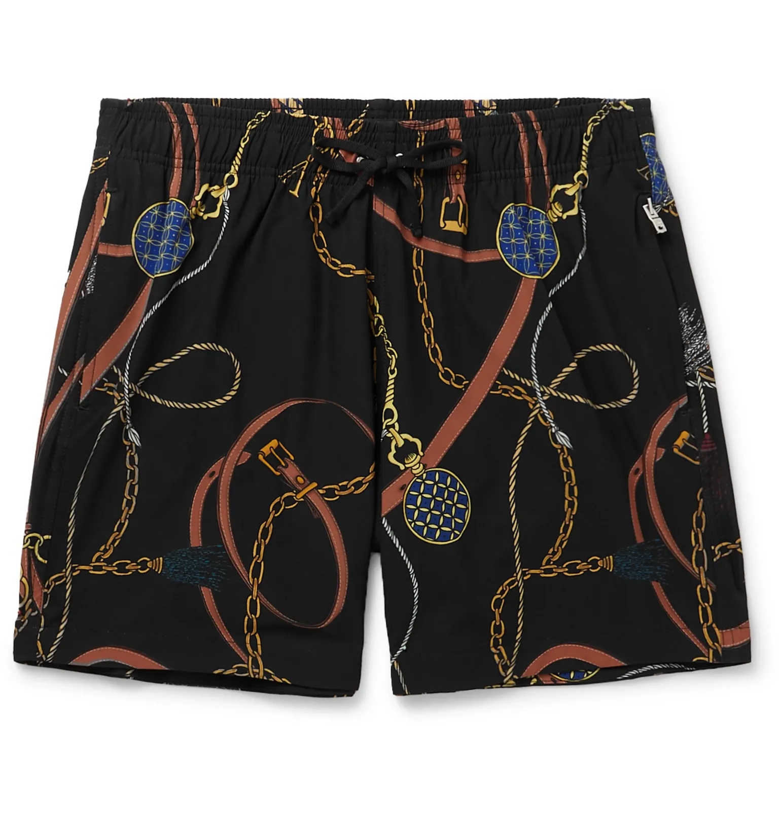 Mid-Length Printed Stretch-Shell Swim Shorts - 1