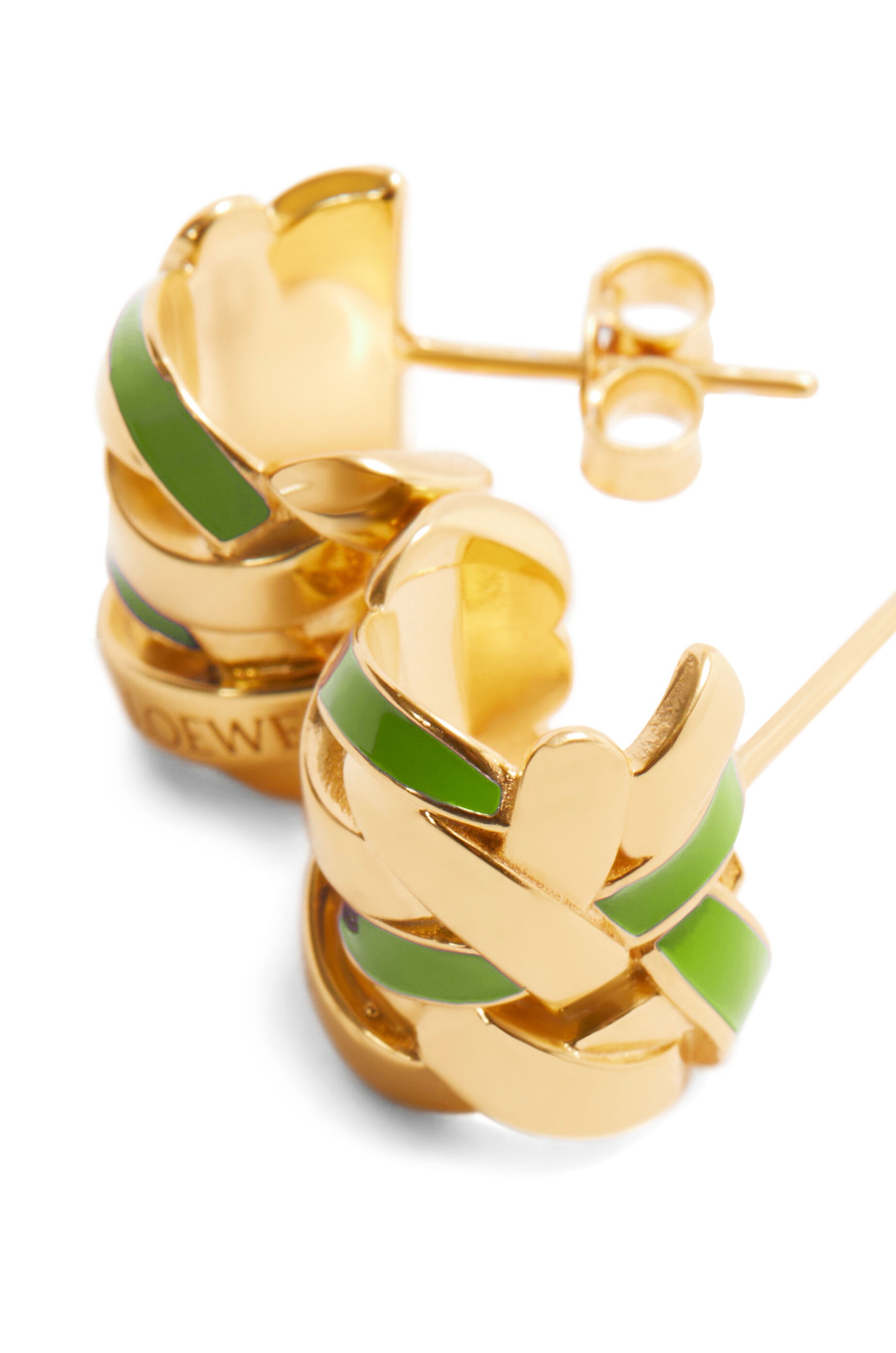 Nest small hoop earrings in sterling silver and enamel - 3