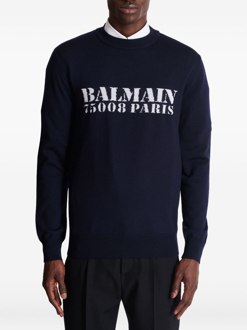 logo intarsia-knit jumper - 3