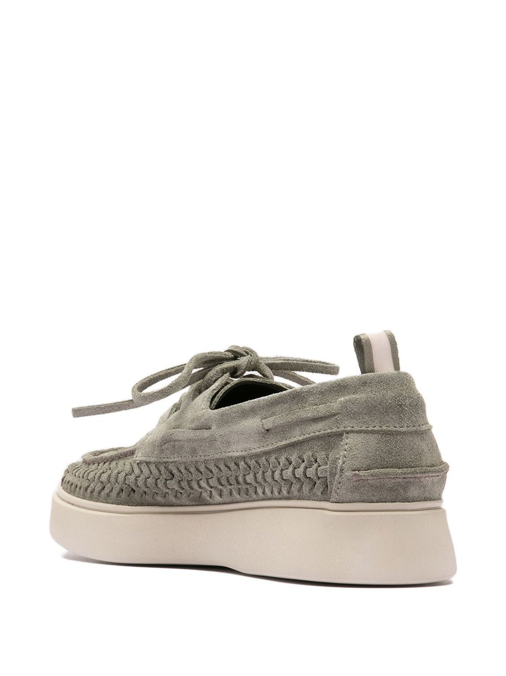 woven leather loafers - 3