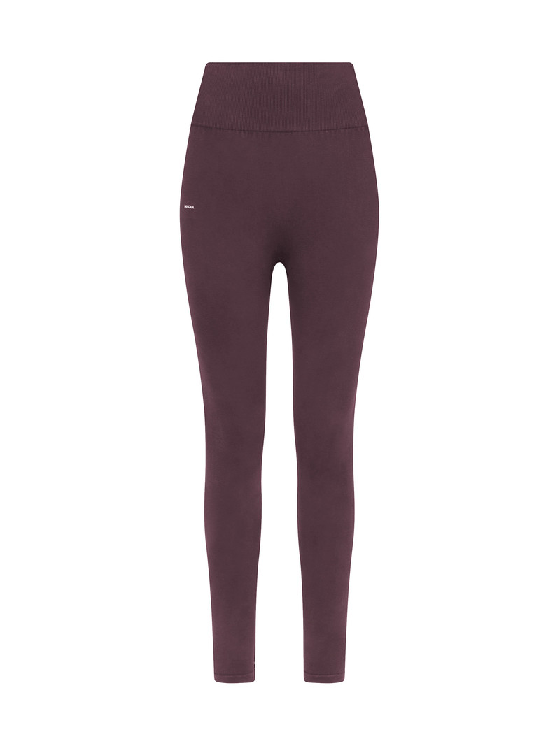 Womens Cotton-Stretch Leggings - Chestnut Maroon 1