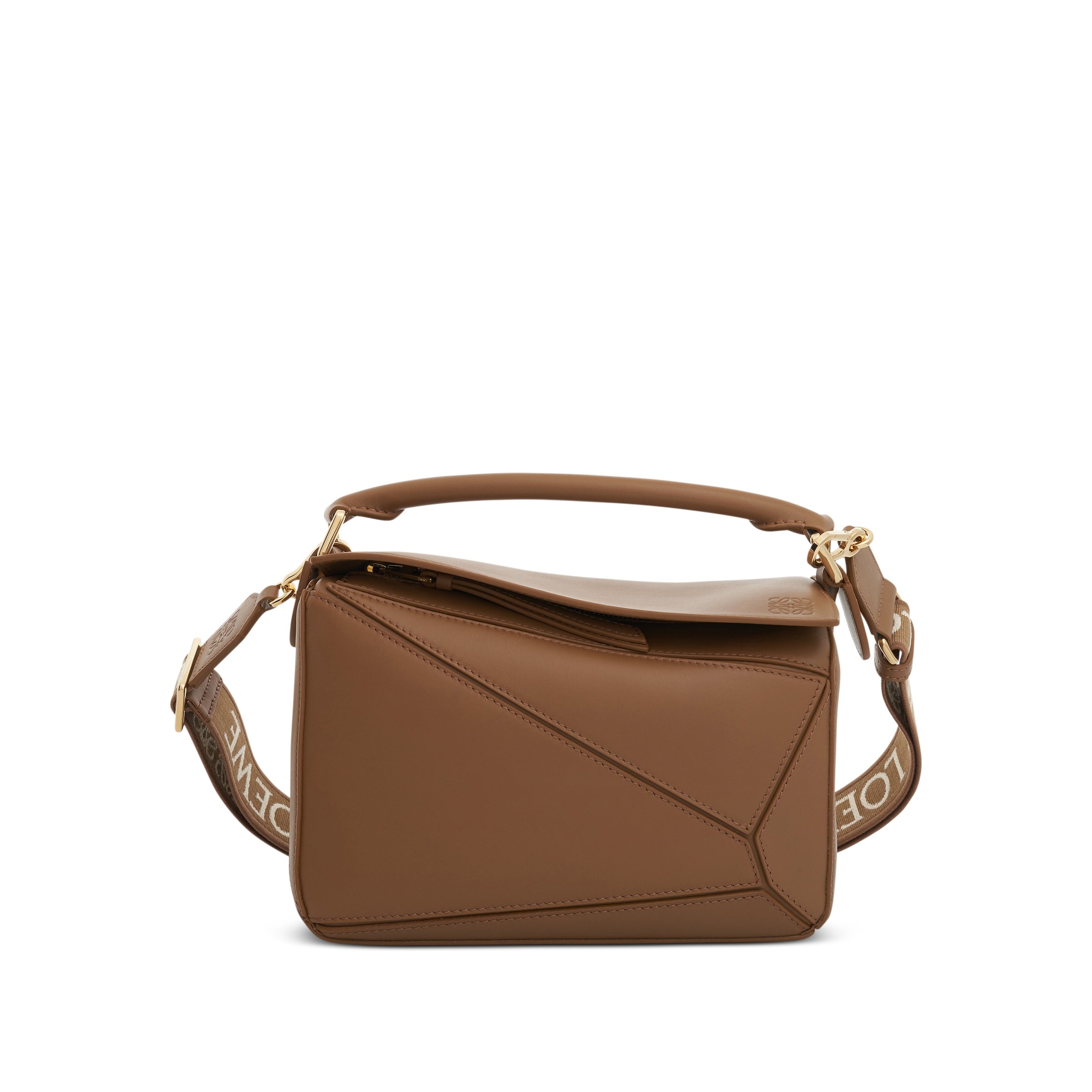 Small Puzzle Bag in Satin Calf in Oak - 1