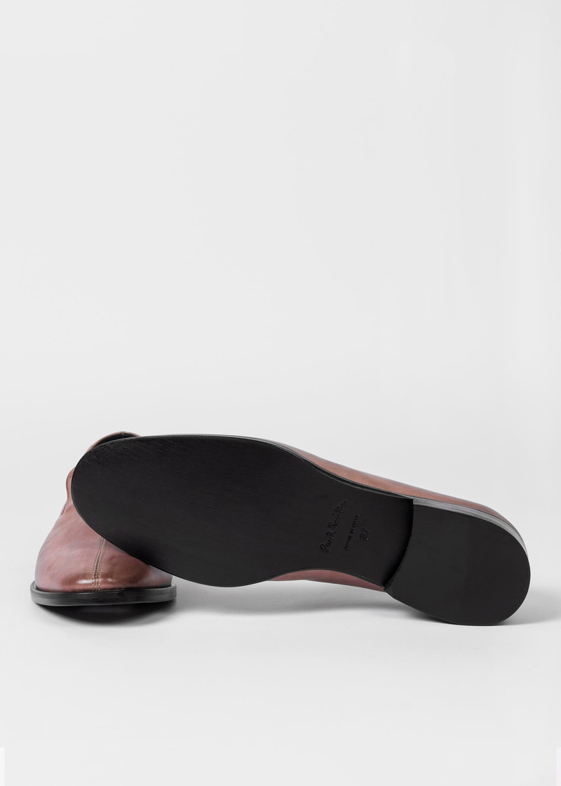 Paul Smith Mauve 'Addis' Leather Loafers outlook