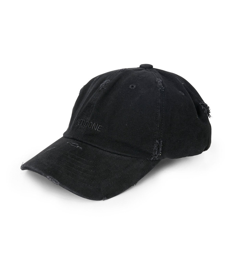 We11done DISTRESSED LOGO EMBROIDERED CAP outlook