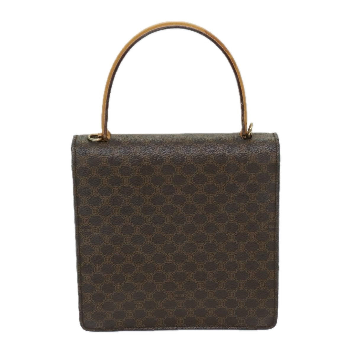 CELINE Macadam Canvas Hand Bag Pvc Brown - 2