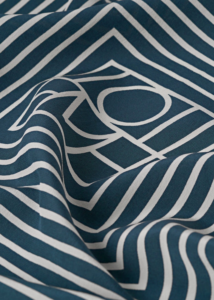Signature monogram silk scarf dusk - 5