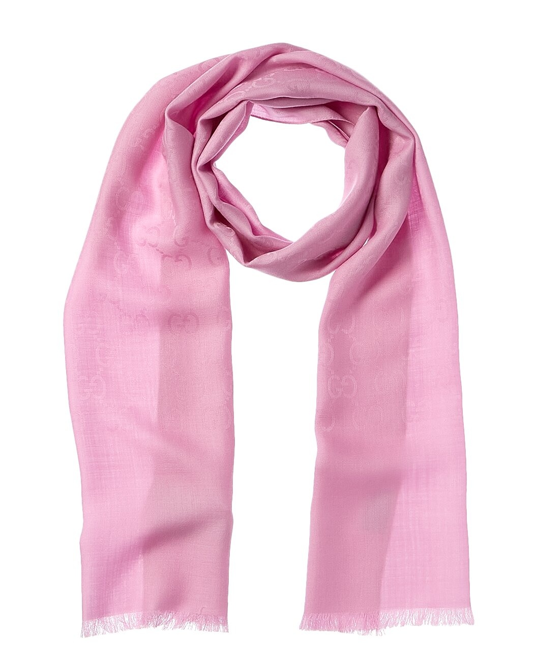 Gucci Logo Jacquard Wool & Silk-Blend Scarf - 2
