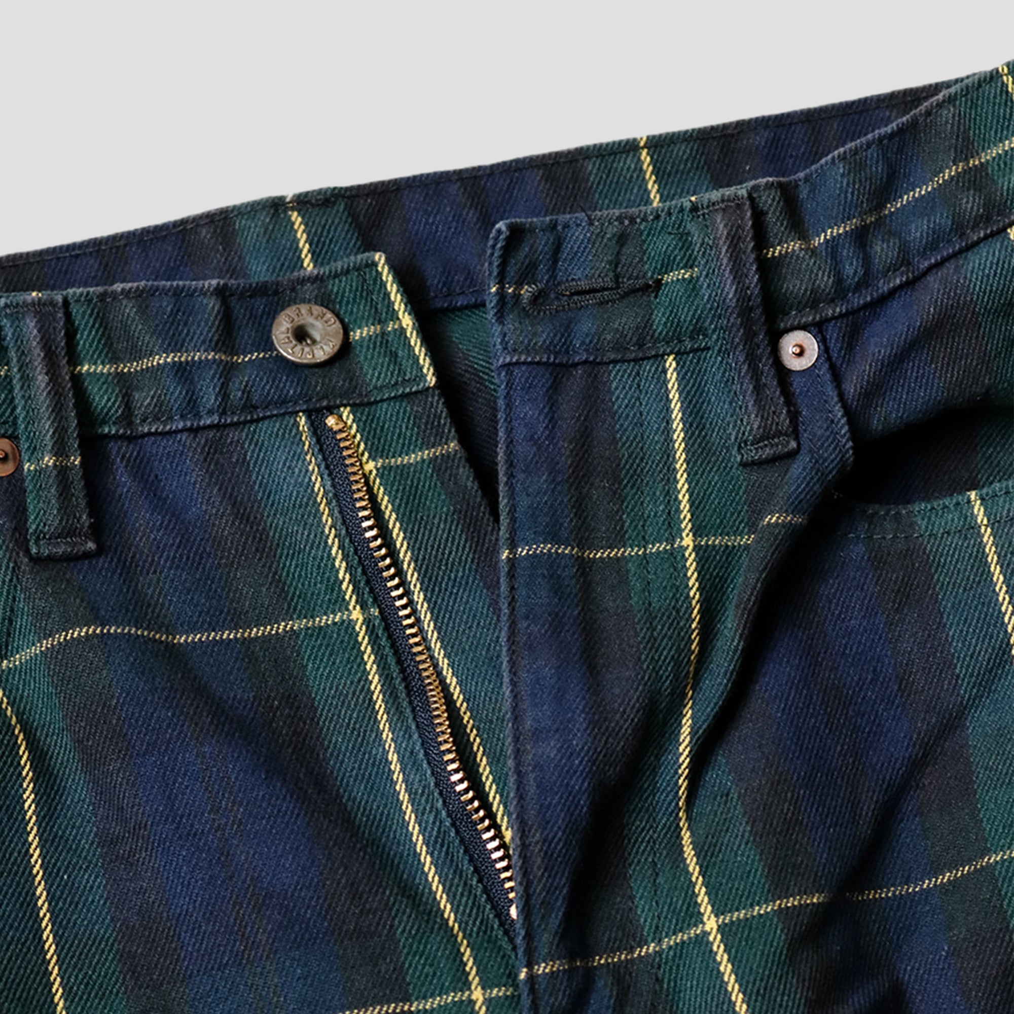 Kapital tartan studded trousers shop