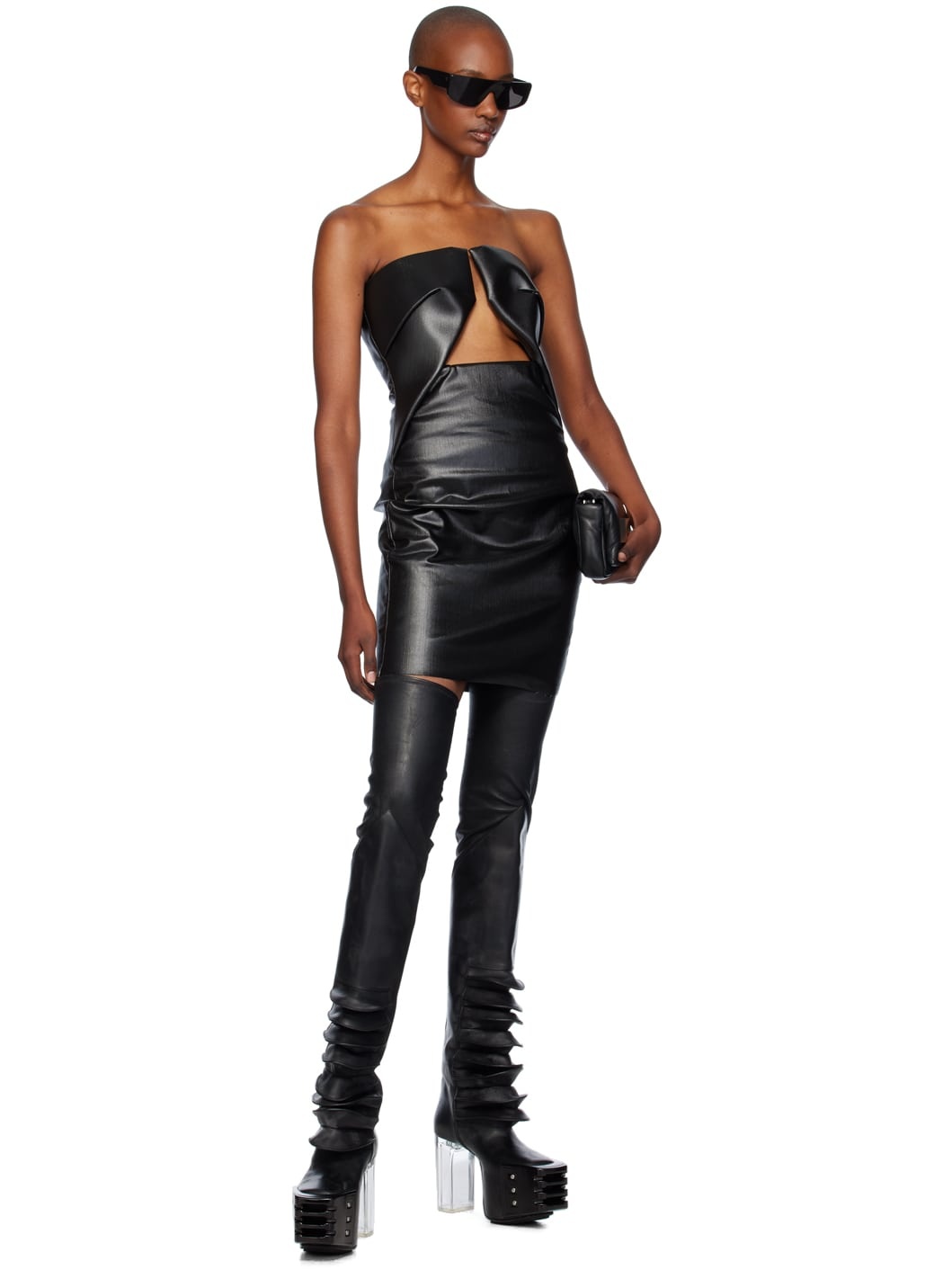 Black Porterville Prong Minidress - 4