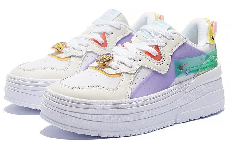 (WMNS) Li-Ning x Weiwu Classic Platform Shoes 'White Purple' AGCS198-1 - 3