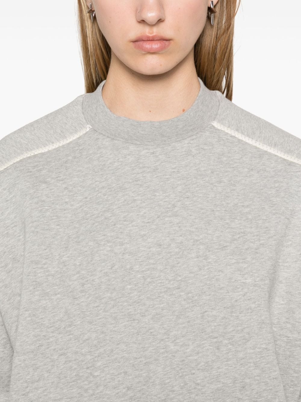 mélange-effect sweatshirt - 5