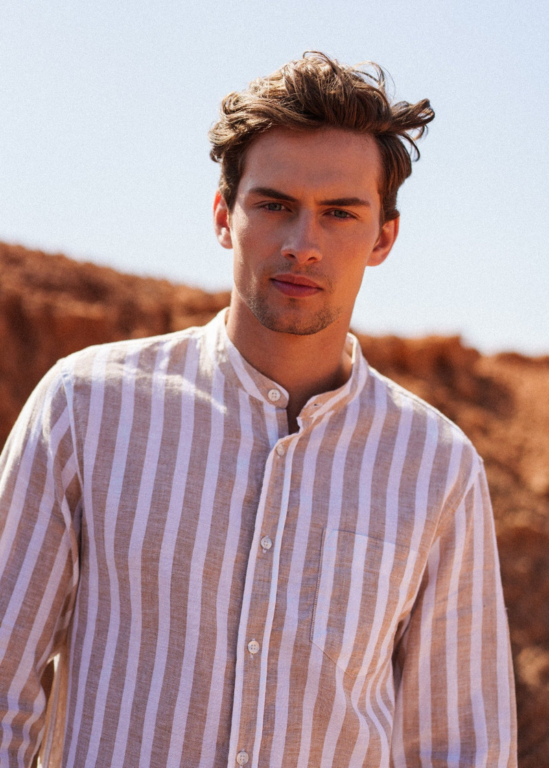 LIAM Striped Linen & Cotton Shirt 3