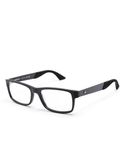 Montblanc rectangle-frame glasses outlook