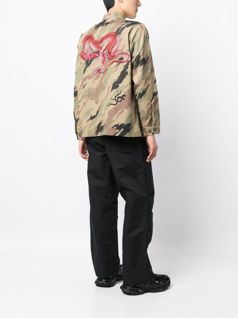 MAHARISHI camouflage-print logo-embroidery shirt outlook