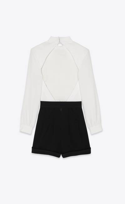 SAINT LAURENT backless playsuit in sablé saint laurent outlook