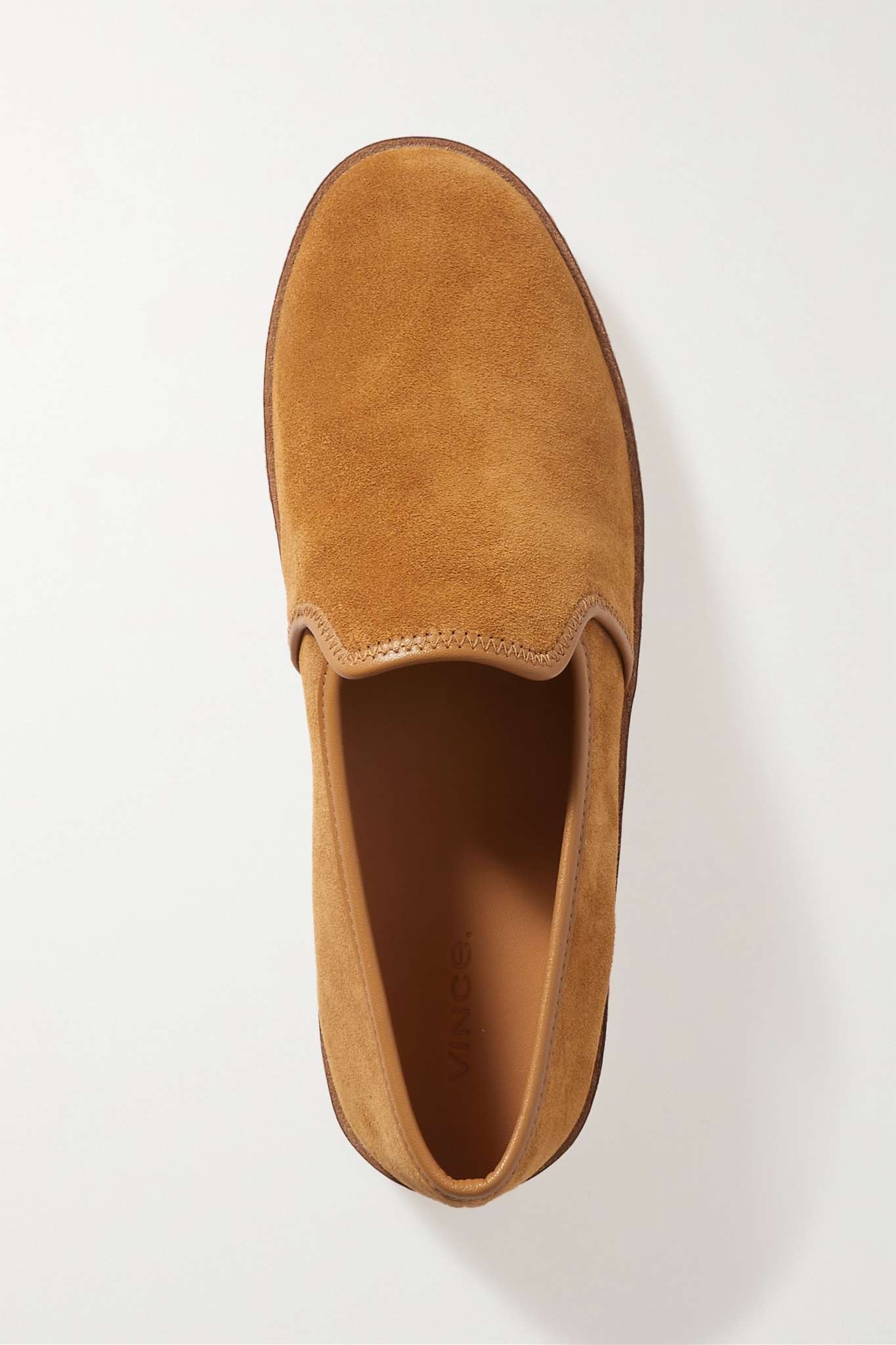 Canella leather-trimmed suede loafers - 5