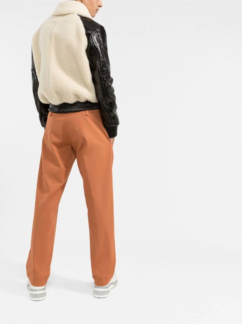 shearling-panel leather jacket 4