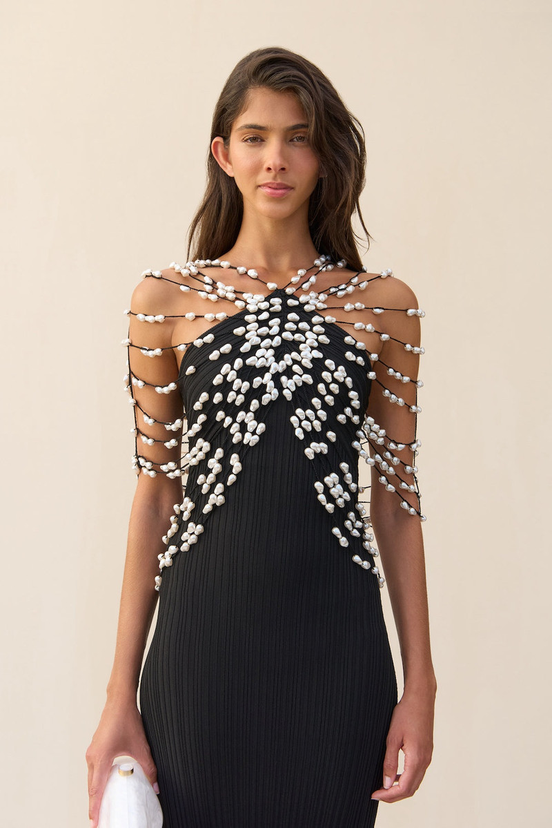 black knee length shift dress Patterned Sleeveless A-line Lace Shift Dress