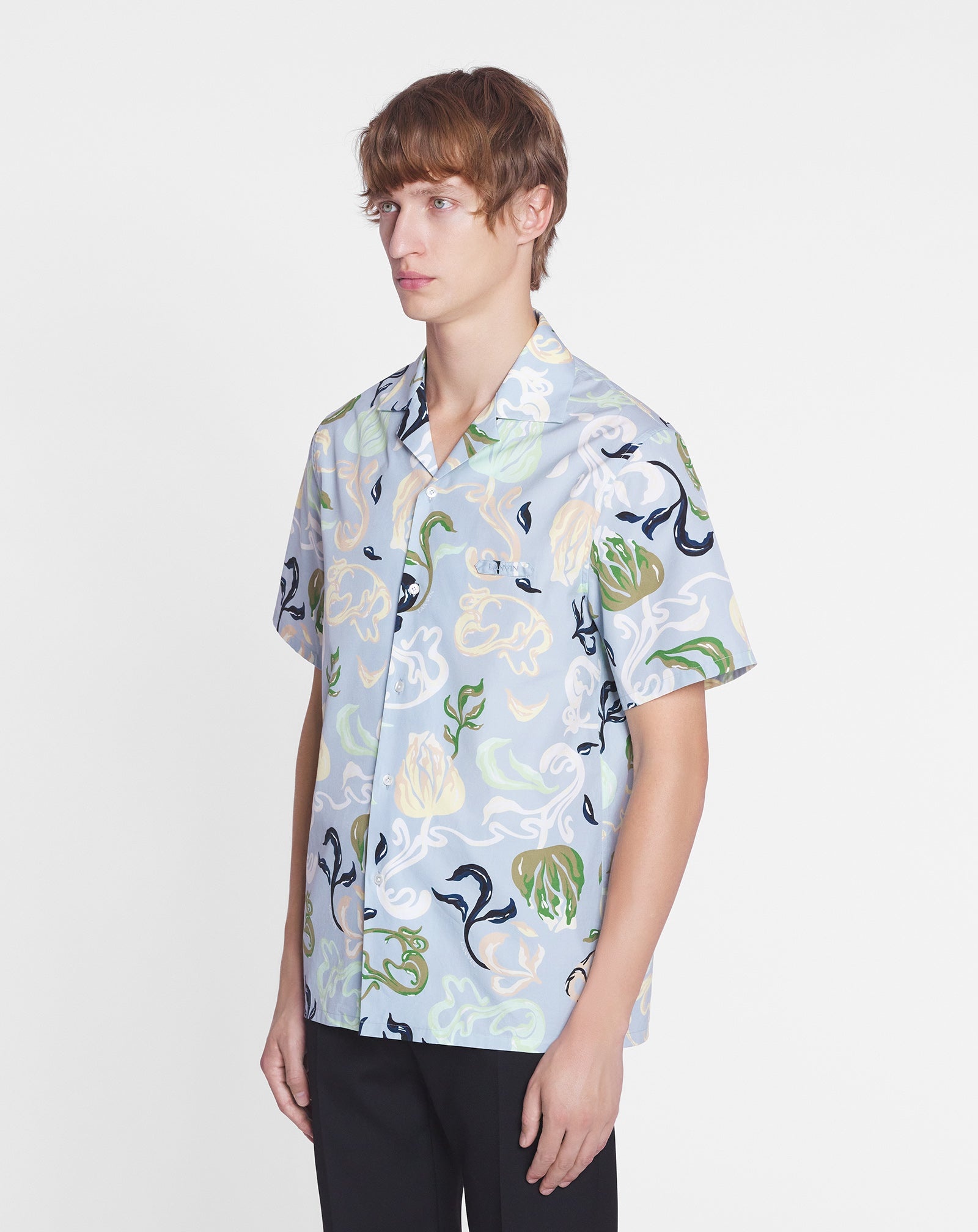 FLORAL PRINT BOWLING SHIRT - 3