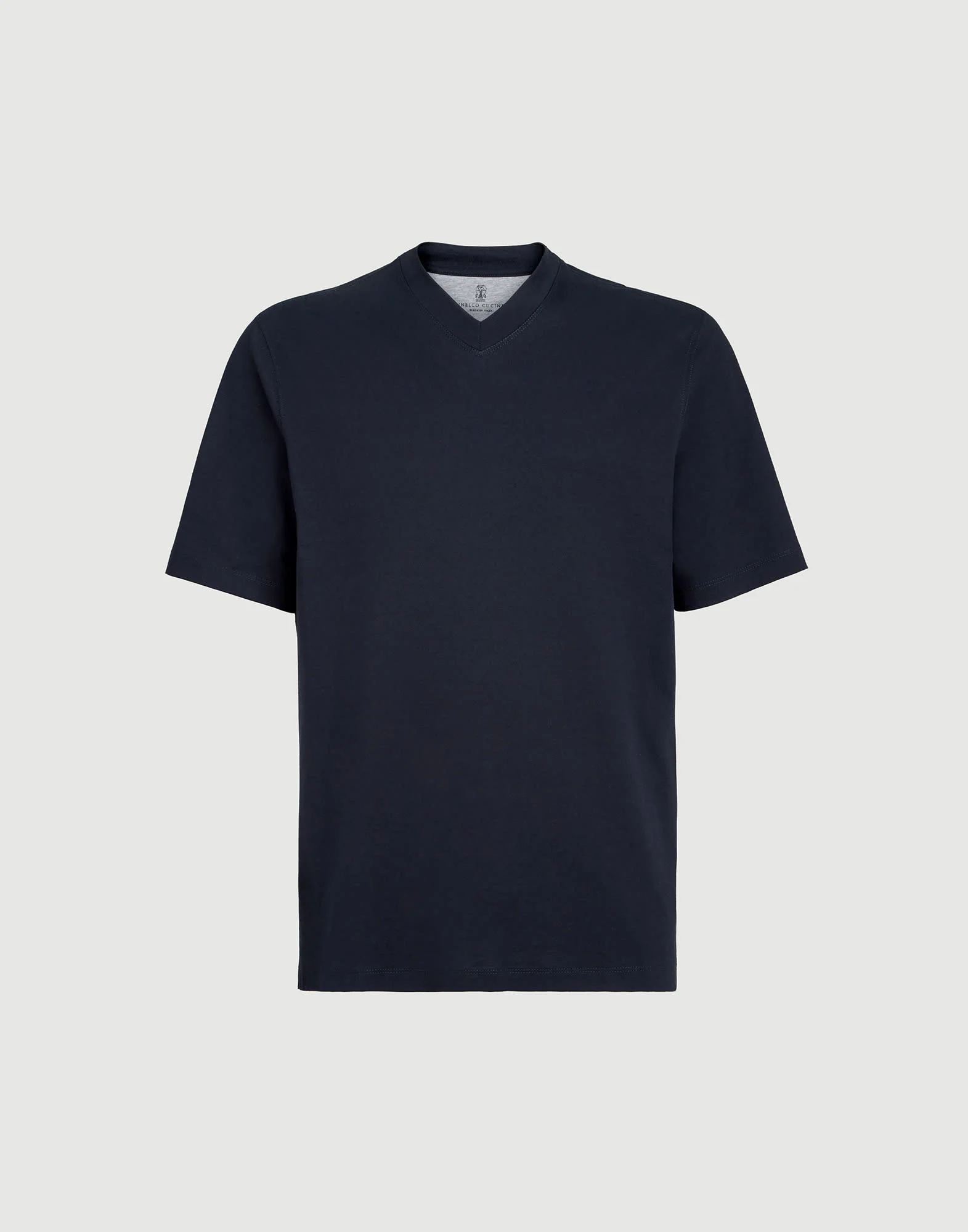 Cotton jersey V-neck T-shirt - 1