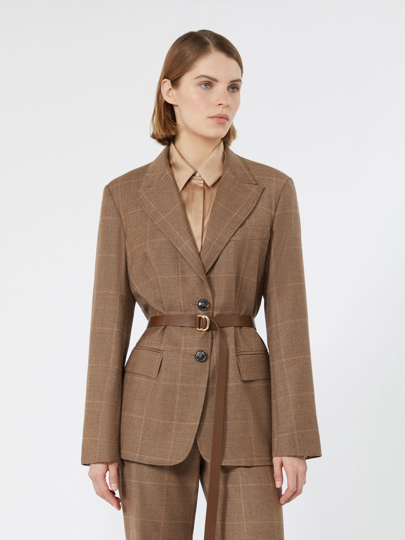 QUAGGA Wool flannel blazer - CAMEL 3
