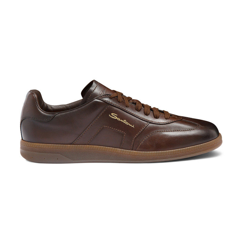 Men's dark brown leather DBS Oly sneaker 1
