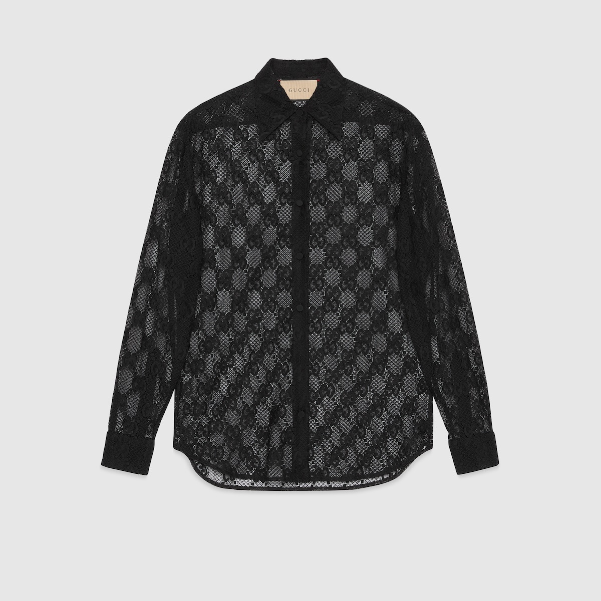 Gucci lace collared shirt - 1