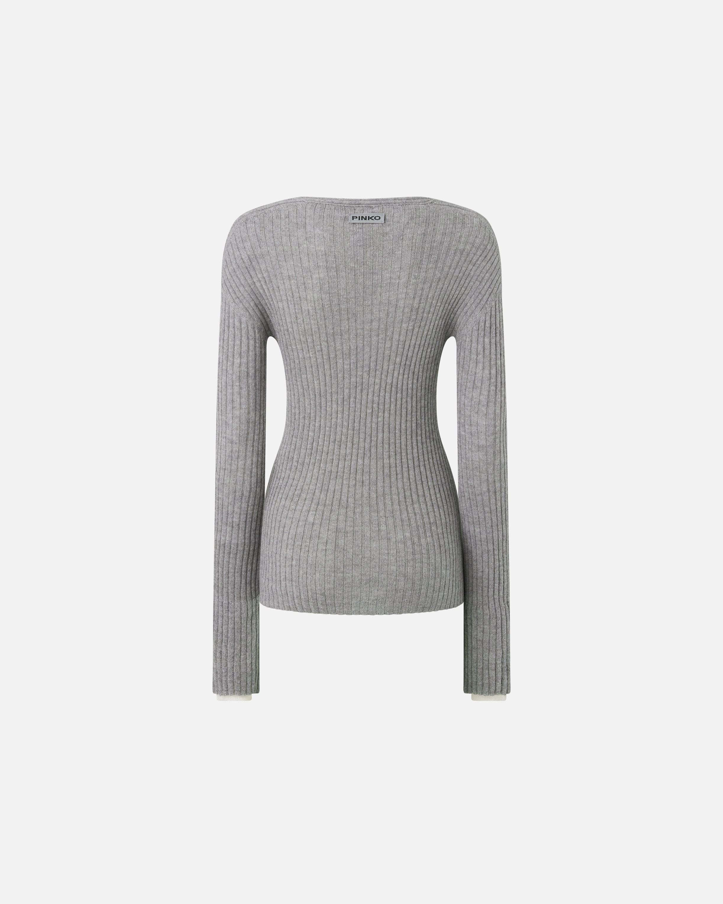 RIBBED WOOL AND CASHMERE SWEATER - 6